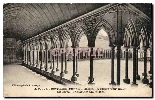 Le Mont Saint Michel - Abbaye - le Cloitre - XIII siecle Ansichtskarte AK