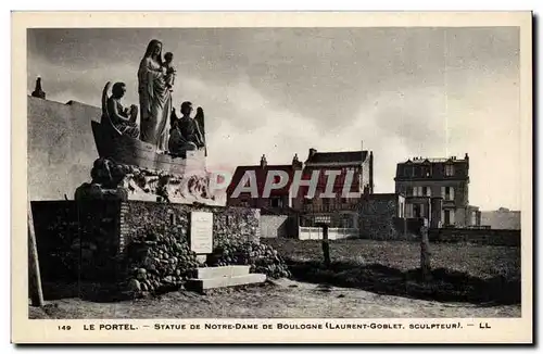 Le Portel - Statue de Notre Dame de Boulogne Ansichtskarte AK