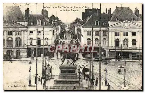 Orleans Cartes postales Statue de Jeanne d&#39arc et rue royale