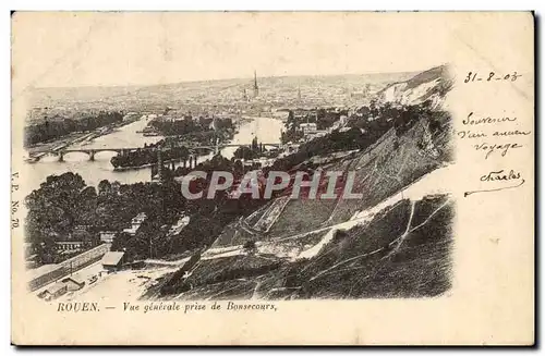 Rouen Cartes postales Vue generale prise de Bonsecours