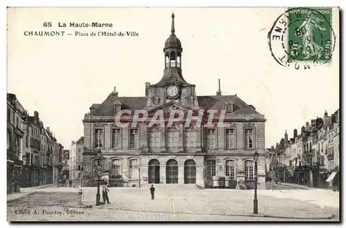 Chaumont Ansichtskarte AK Place de la l&#39hotel de ville