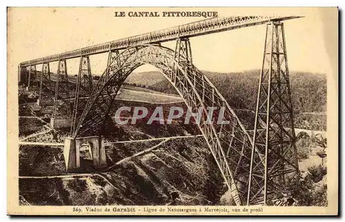 Cantal Ansichtskarte AK Viaduc de Garabit Ligne de Nenssargues a Marvejols vue de profil