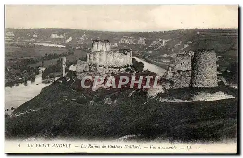 Le Petit Andely Ansichtskarte AK Ruines du chateau Gaillard Vue d&#39ensemble