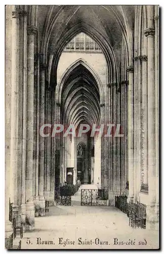 Rouen Cartes postales Eglise Saint Ouen Bas cote sud