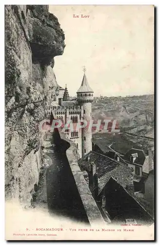 Rocamadour Cartes postales Vue prise de la maison de Marie