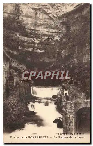 Environs de Pontarlier Cartes postales La source de la loue