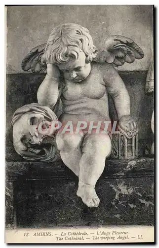 Amiens Cartes postales La cathedrale l'ange pleureur