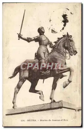 Reims - Statue de Jeanne d&#39Arc - Cartes postales