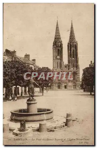 Saint Lo - La Place des Beaux Regards et l'Escalier Notre Dame - Cartes postales
