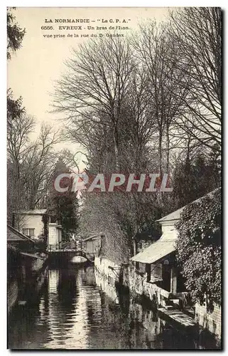 Evreux - Un bras de l&#39Iton - Vue prise de la Rue du D gandex - Cartes postales