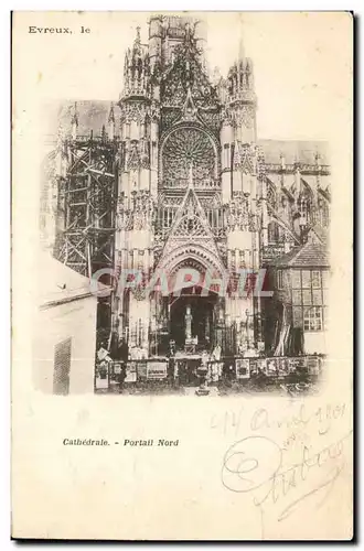 Evreux - Cathedrale - Portail Nord - Ansichtskarte AK