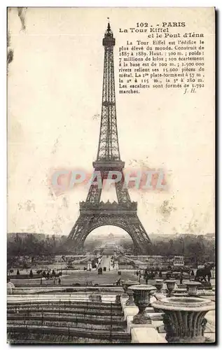 Paris 7 - La Tour Eiffel et le Pont d&#39Iena - Cartes postales