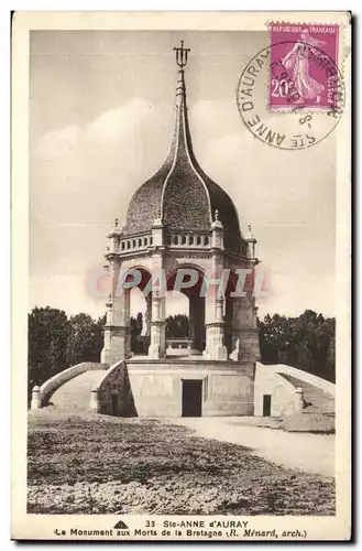 Ste Anne d&#39Auray - Le Monument aux Morts de la Bretagne - Ansichtskarte AK