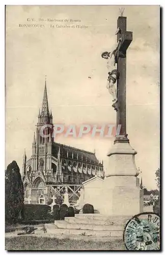 Environs de Rouen Consecours Ansichtskarte AK Le calvaire et l&#39eglise