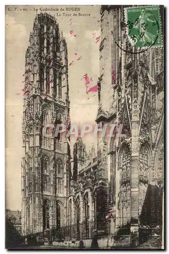 Rouen Cartes postales Cathedrale La tour de Beurre