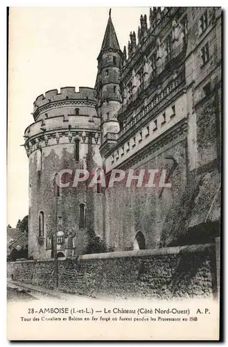 Amboise Cartes postales Le chateau (cote Nord Ouest)