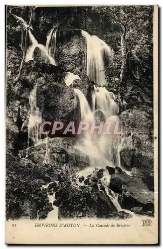 environs d&#39Autun Ansichtskarte AK La cascade de Brisecou