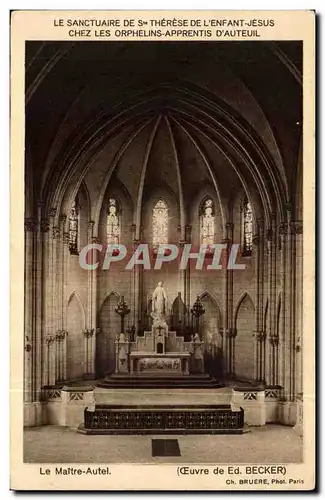 Cartes postales Le sanctuaire de Ste Therese de l&#39enfant Jesus Maitre autel Orphelins apprentis d&#39Auteuil