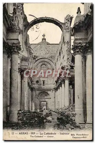 Arras Ansichtskarte AK La cathedrale interieur 1919