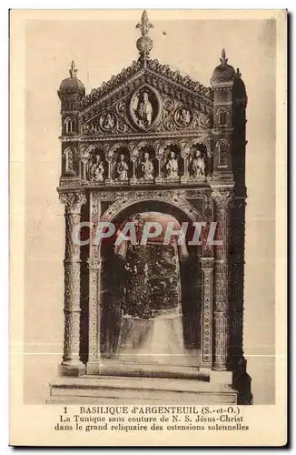 Cartes postales Basilique d&#39Argenteuil Tunique sans couture de NS Jesus Christ