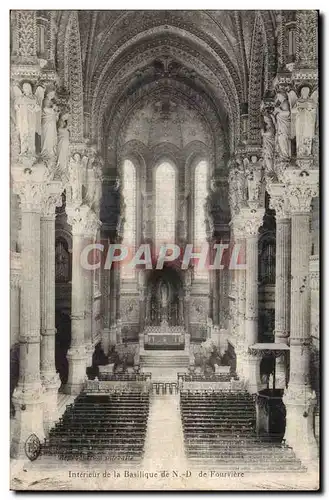 Lyon Cartes postales Interieur de la basilique de Nd de Fourviere