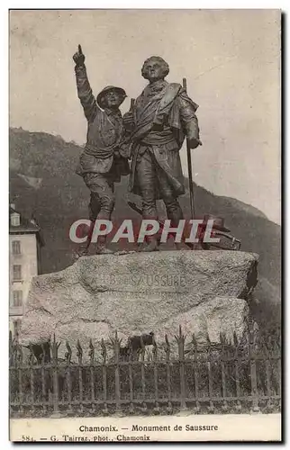 Chamonix Cartes postales Monument de Saussure (montagnard alpinisme)