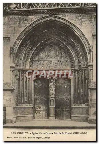 Les Andelys Ansichtskarte AK Eglise Notre DAme Details du portail