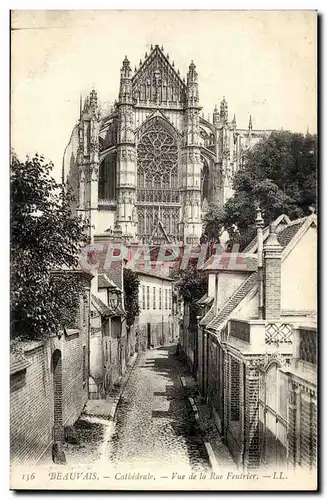 Beauvais Ansichtskarte AK Cathedrale Vue de la Rue FEutrier