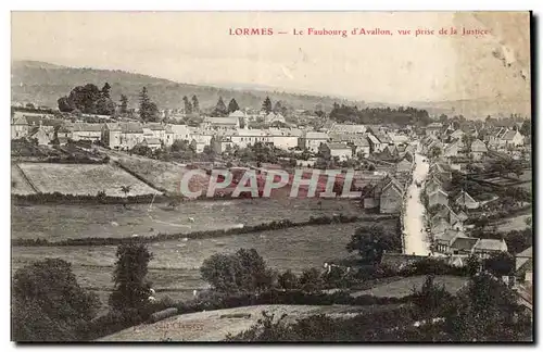 Lormes - Le faubourg d'Avallon vue prise de la Justice - Cartes postales