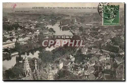 Auxerre - Vue sur l'Yonne prise du cote du Pont Paul Bert - Cartes postales