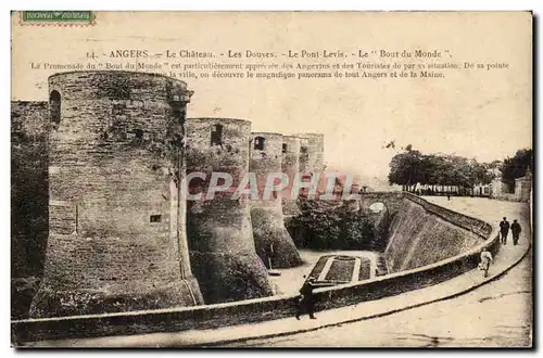 Angers - Le Chateau - Le Pont Levis Le Bout du Monde - Ansichtskarte AK