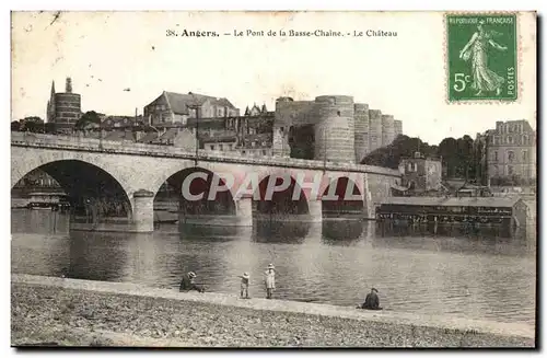 Angers - Le Pont de la Basse Chaine - Le Chateau - Cartes postales