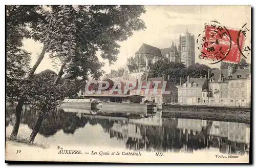 Auxerre - Les Quais de la Cathedrale - Cartes postales