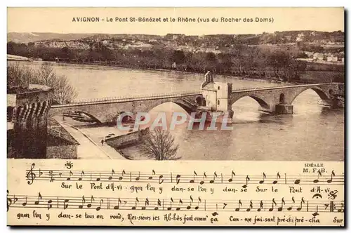 Avignon - Le pont St Benezet et le Rhone - musique - chanson d&#39enfant - famous childre&#39s song