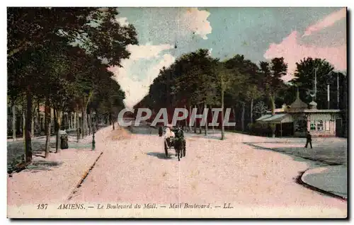 Amiens - Le Boulevard du Mail - cheval - Cartes postales