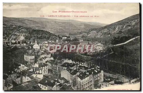 Amelie les Bains - Vue aerienne du Midi r - Cartes postales