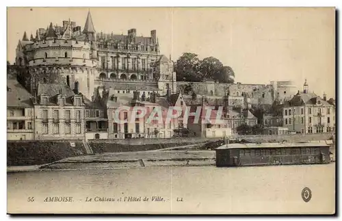 Amboise - Le Chateau et Hotel de Ville - Ansichtskarte AK