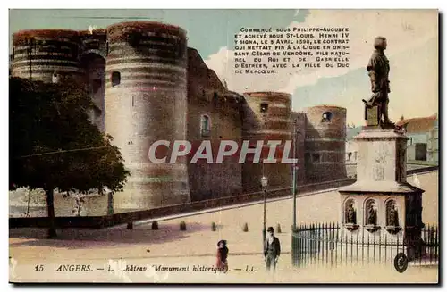 Angers - Monument Historique - Le Chateau - Ansichtskarte AK