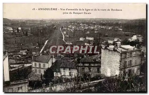 Angouleme - Vue Generale de la Ligne et de la route de Bordeaux prise du Rempart Desaix - Cartes postales