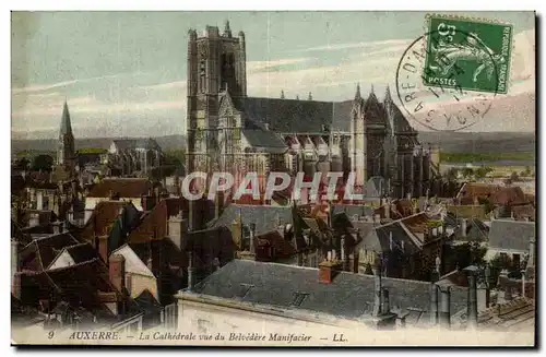 Auxerre - La Cathedrale vue du Belvedere Manifacier - Cartes postales