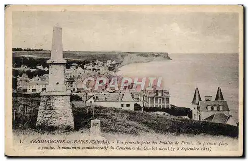 Arromanches les Bains Ansichtskarte AK Vue generale prise des falaises de Fresne