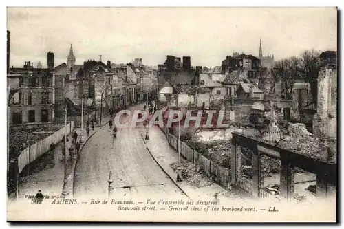 Amiens Cartes postales Rue de Beauvais Vue d'ensemble des desastres