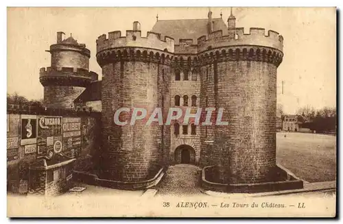 Alencon Cartes postales Les tours du chateau