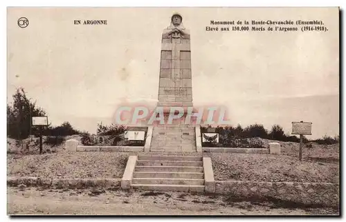En Argonne Cartes postales Monument de la Haute Chevauchee