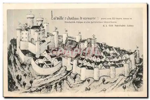 Cervieres Cartes postales La ville et le chateau sous la feodalite