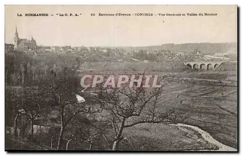 Environs d&#39Evreux Ansichtskarte AK Conches Vue generale et vallee du Rouloir