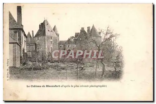 Cartes postales Le chateau de Blancofort d&#39apres la plus recente gravure