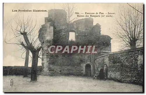 Cartes postales Environs de Pau Lescar Ruines des remparts