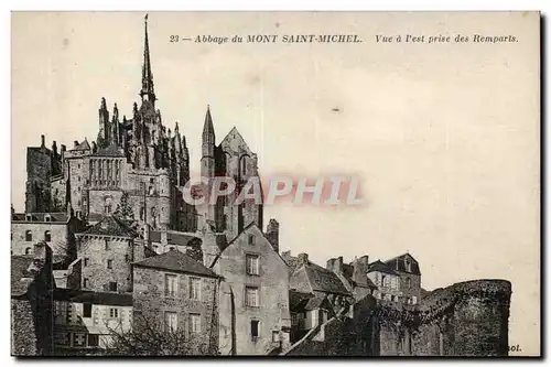 Mont Saint Michel Ansichtskarte AK Vue a l&#39est prise des remparts