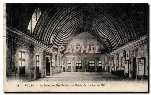 Rouen Cartes postales La salle des pas perdus du palais de justice